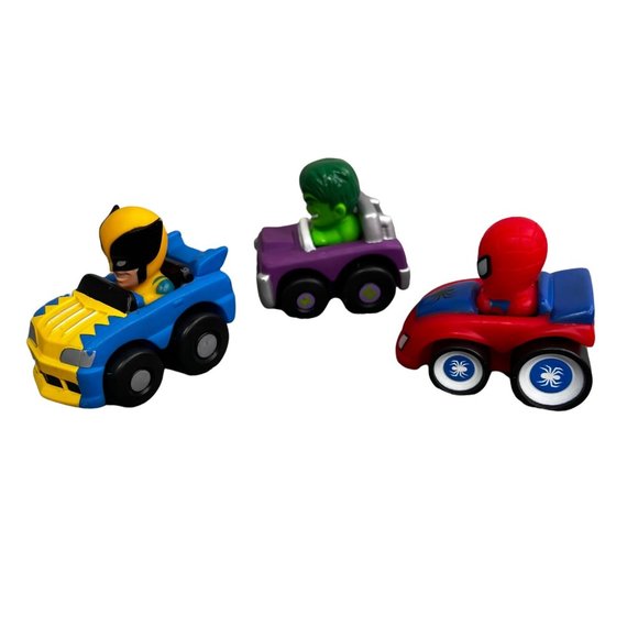Marvel Polyfect Preschool Soft Cars Hulk Wolverine Spiderman Lot of 3 - Picture 5 of 7